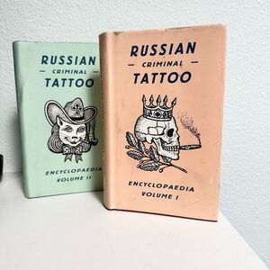Russian Criminal Tattoo Encyclopaedia Set - Mint Green and Peach